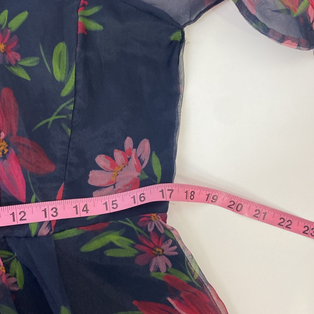Rachel Parcell Floral Tie Neck Dress 14 - Picture 9 of 10